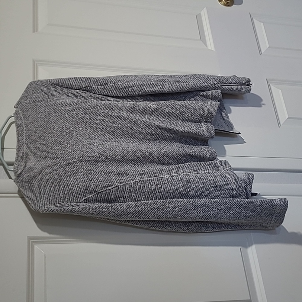 LAST CHANCE! DONATING SOON! Eileen Fisher woven cotton zip moto jacket L - Picture 5 of 10